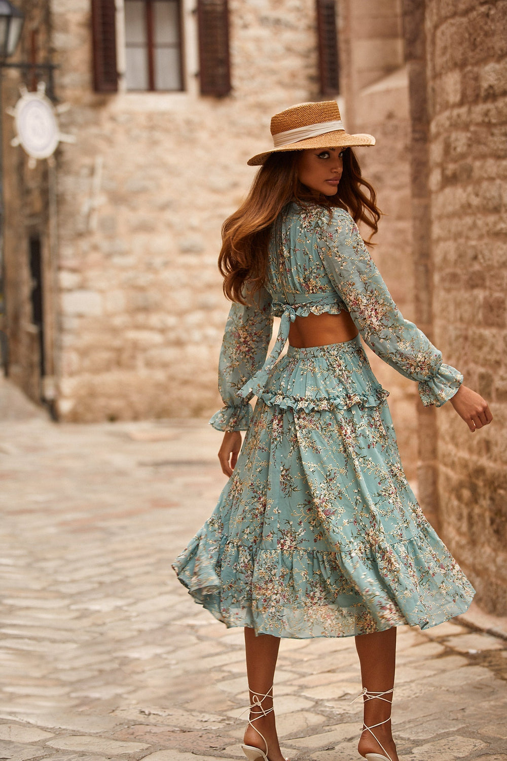 Adryana Dress Alamour The Label Adryana Cut-Out Floral Dress | Afterpay | Zip Pay | Sezzle | LayBuy