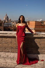 Irina - Wine Red Alamour The Label Irina Wine Red Beaded Gown | Afterpay | Zip Pay | Sezzle
