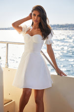 Amory Dress Alamour The Label Amory White A-Line Mini Dress | Afterpay | Zip Pay | Sezzle