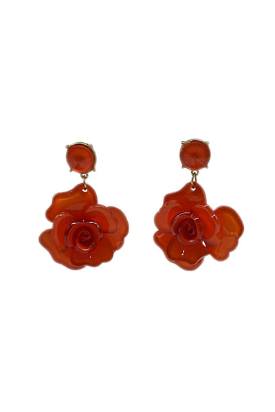 Camilla Orange Acrylic Flower Earrings Alamour The Label Camilla Orange Acrylic Flower Earrings | Afterpay | Klarna