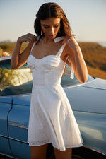 Calliso Dress Alamour The Label Calliso White Tie-Up Dress | Afterpay | Zip Pay | Sezzle