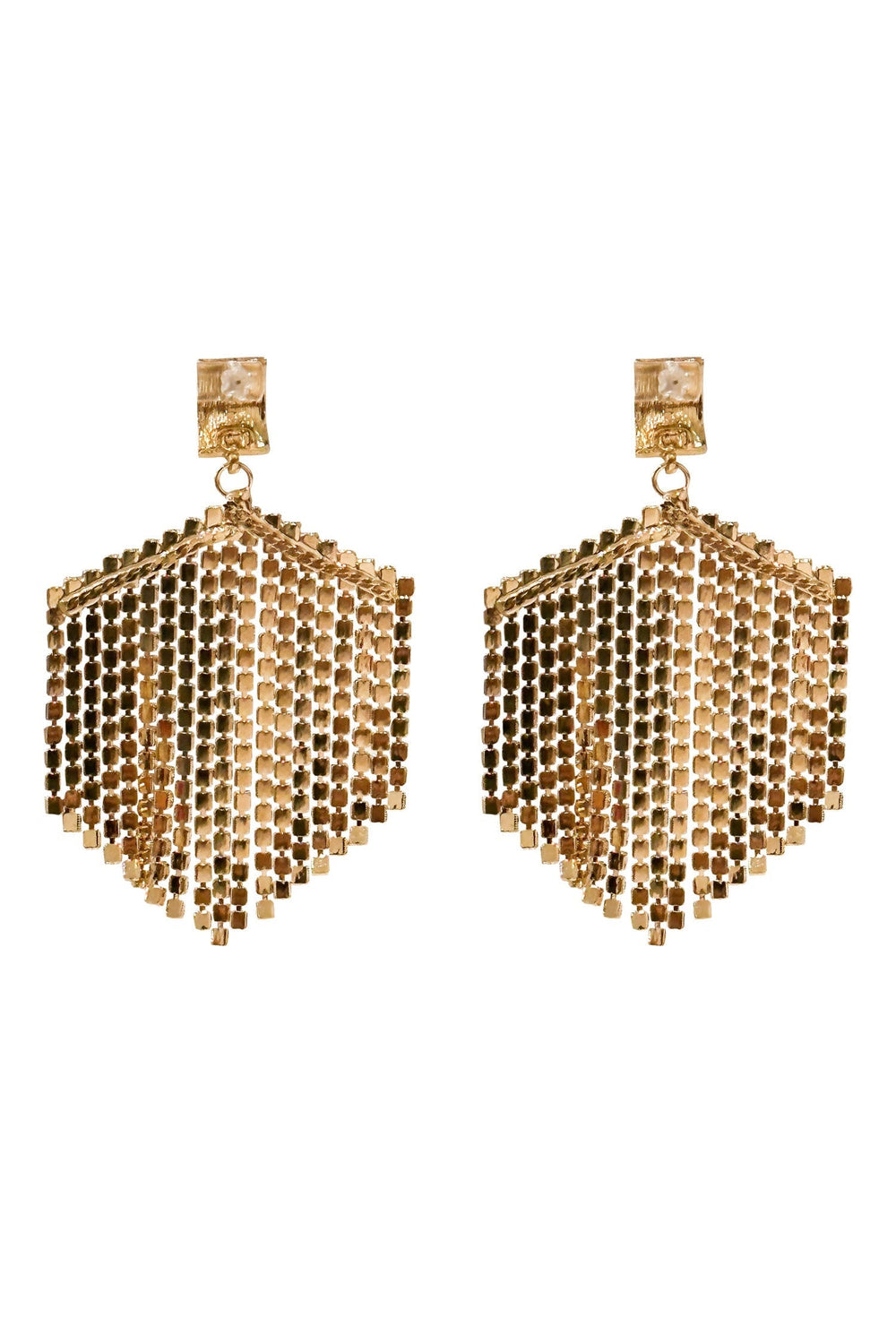 Elmira Bronze Crystal Drop Earrings