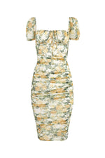 Fleur Midi Short Sleeve Dress Alamour The Label Fleur Midi Short Sleeve Dress with Cap Sleeves | Afterpay | Zip Pay