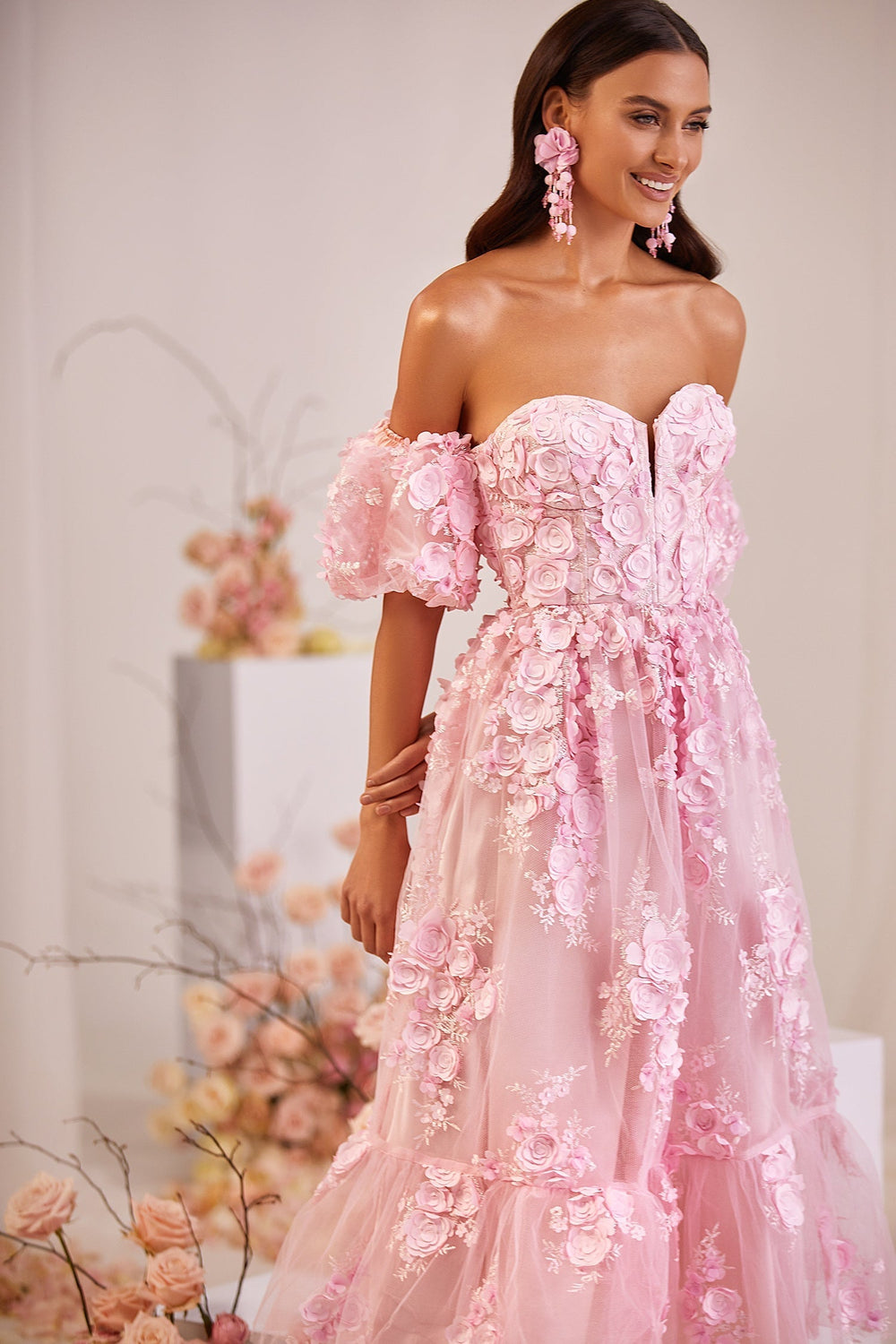 pink label dresses ASTR the Label Jaidee Dress in Pink Floral