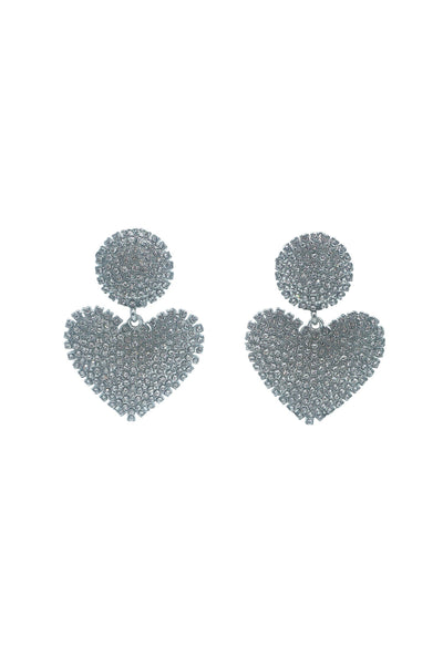 Dounia Silver Heart Earrings Alamour The Label Dounia Silver Heart Earrings | Afterpay | Klarna | Zip Pay