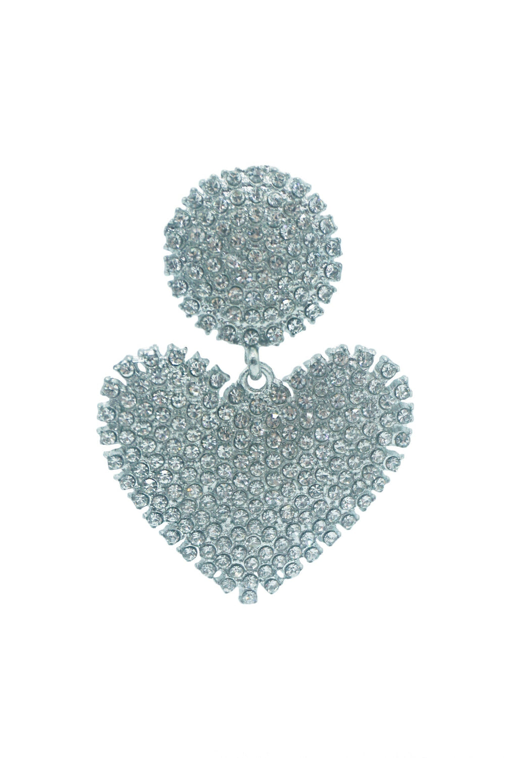 Dounia Silver Heart Earrings