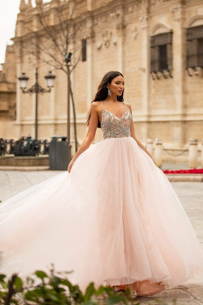 Litzy Beaded Tulle Gown - Baby Pink Alamour Made-To-Order Litzy Baby Pink Beaded Tulle Gown | Afterpay | Laybuy | Klarna