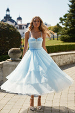 Jolie Dress Alamour The Label Jolie Baby Blue Tulle Midi Dress | Afterpay | Klarna | Zip Pay