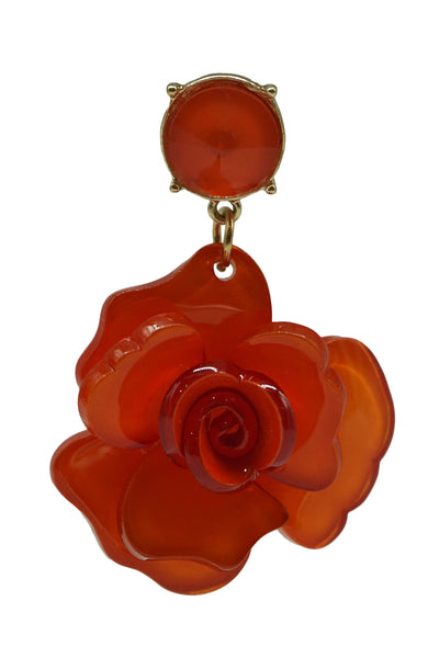 Camilla Orange Acrylic Flower Earrings Alamour The Label Camilla Orange Acrylic Flower Earrings | Afterpay | Klarna
