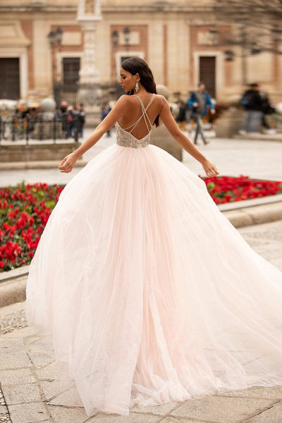 Litzy Beaded Tulle Gown - Baby Pink Alamour Made-To-Order Litzy Baby Pink Beaded Tulle Gown | Afterpay | Laybuy | Klarna