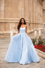 Coletta Lace Gown - Sky Blue Alamour The Label Coletta Sky Blue Lace Gown | Afterpay | Zip Pay | Sezzle | LayBuy