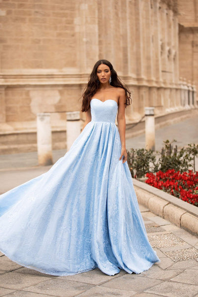 Coletta Lace Gown - Sky Blue Alamour The Label Coletta Sky Blue Lace Gown | Afterpay | Zip Pay | Sezzle | LayBuy