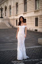 Dalia - White Alamour The Label Dalia White 3d Floral Gown | Afterpay | Zip Pay | Sezzle | Laybuy