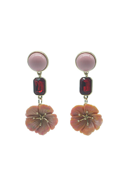 Malenya Multicoloured Flower Drop Earrings Alamour The Label Malenya Multicoloured Flower Earrings | Afterpay | Klarna | Zip Pay