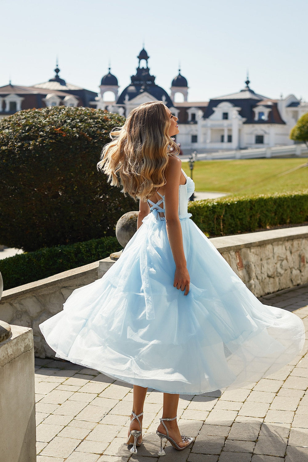 Jolie Dress Alamour The Label Jolie Baby Blue Tulle Midi Dress | Afterpay | Klarna | Zip Pay