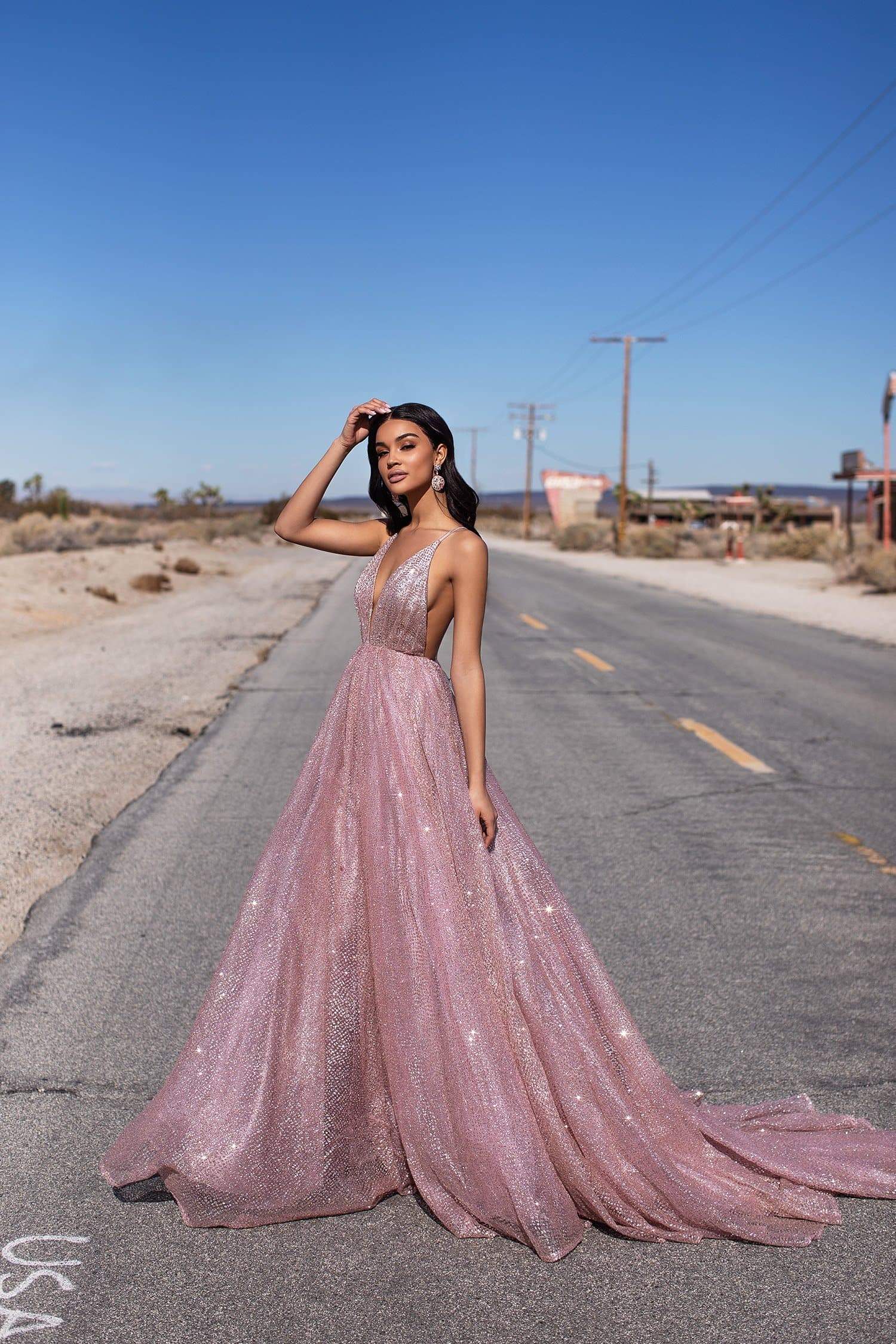 Prisilla Rose Gold Sequin Rose Gold Gown Alamour The Label Prisilla Rose Gold Sequin Rose Gold Gown Alamour The Label