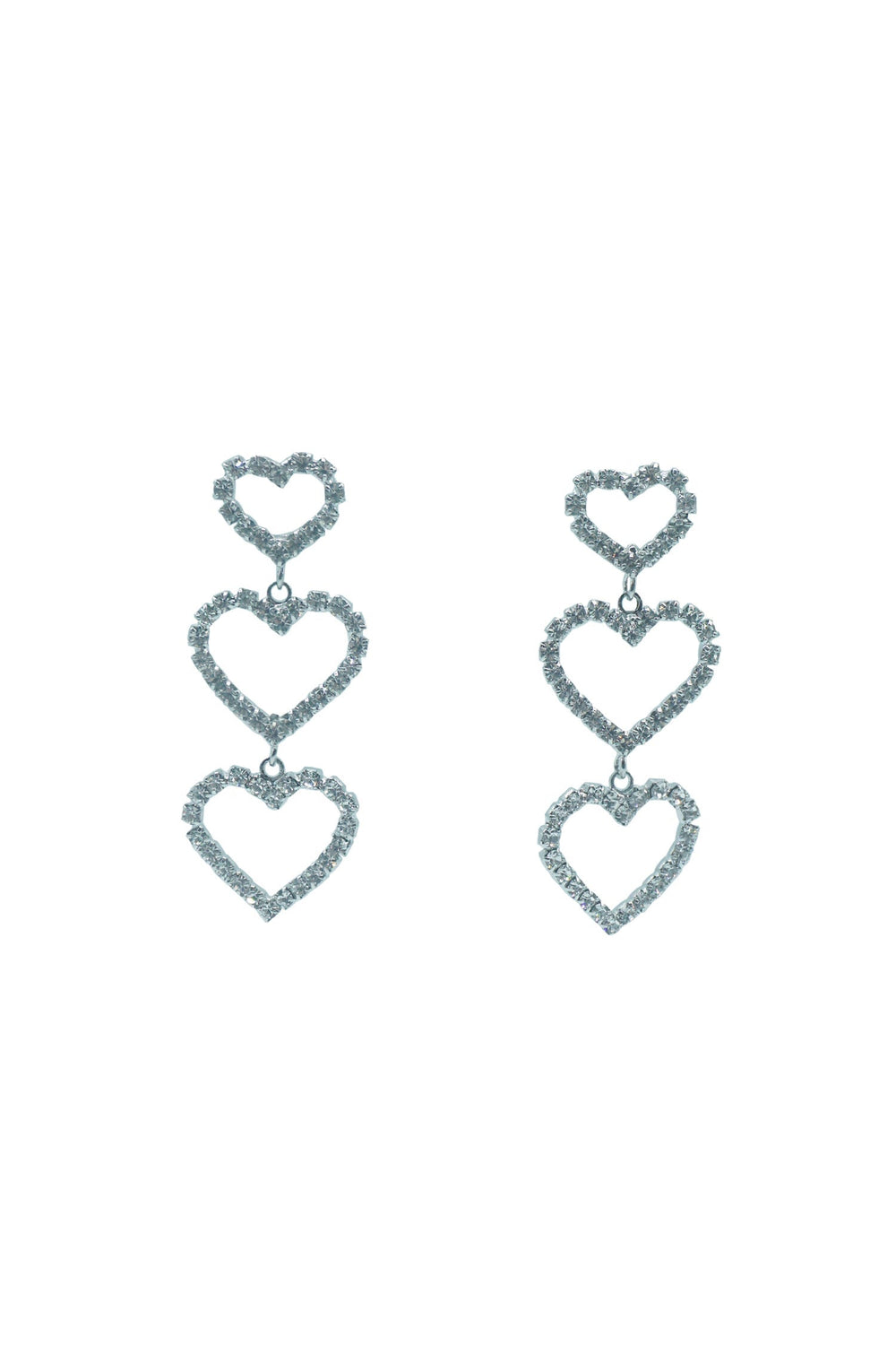 Eleora Silver Multi Heart Earrings