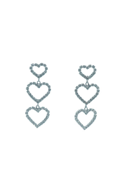 Eleora Silver Multi Heart Earrings Alamour The Label Eleora Silver Diamantes Earrings | Afterpay | Laybuy | Klarna