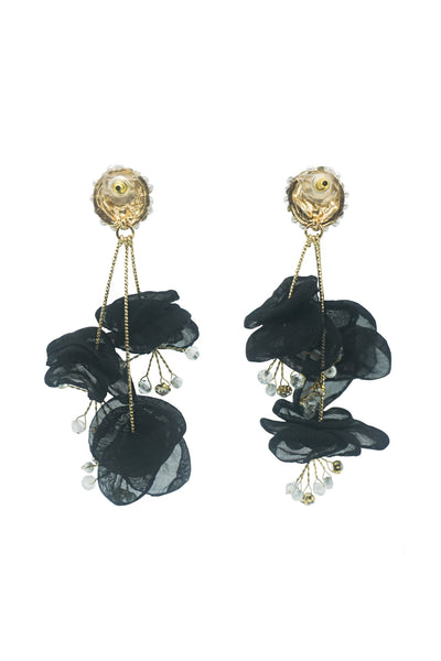 Emilita Black Petal Earrings Alamour The Label Emilita Black Petal Earrings | Afterpay | Klarna | Zip Pay