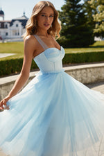 Jolie Dress Alamour The Label Jolie Baby Blue Tulle Midi Dress | Afterpay | Klarna | Zip Pay