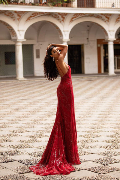 Rendira Sequin Gown - Deep Red Alamour Made-To-Order Rendira Backless Sequin Gown | Afterpay | Zip Pay | Sezzle