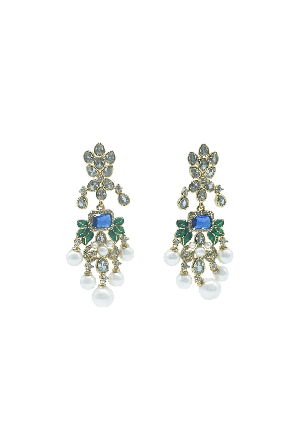 Jolie Embellished Earrings with Pearls