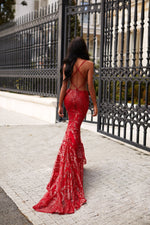 Jayla - Deep Red Alamour The Label Jayla Deep Red Sequin Gown | Afterpay | Zip Pay | Sezzle | Laybuy