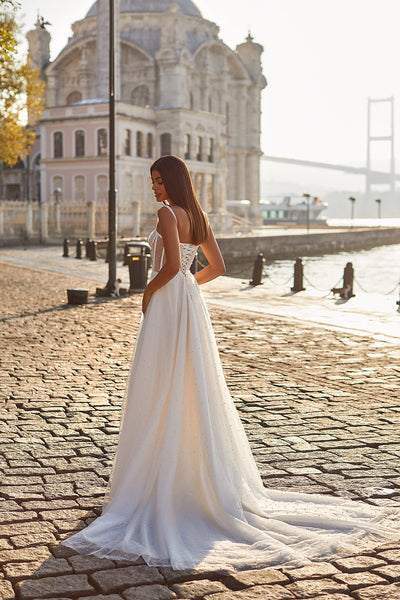 Jubaila Gown Alamour Made-To-Order Jubaila Sheer Bustier Bridal Gown | Afterpay | Klarna | Zip Pay