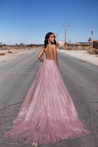 Electra Glitter Gown - Rose Gold Alamour Made-To-Order A&N Luxe Electra Rose Gold Glitter Gown | Afterpay | Klarna