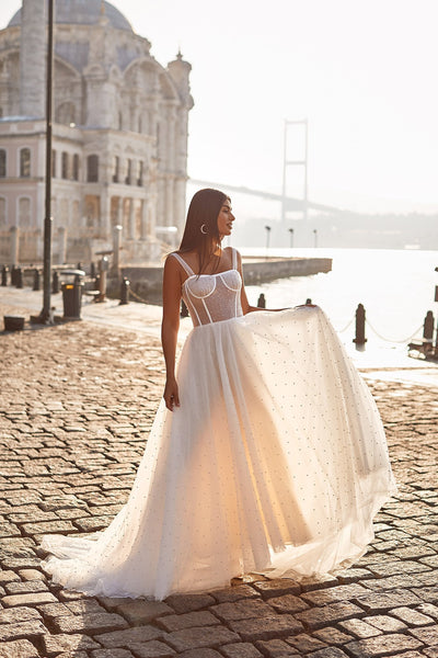 Jubaila Gown Alamour Made-To-Order Jubaila Sheer Bustier Bridal Gown | Afterpay | Klarna | Zip Pay