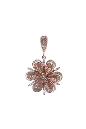 Edaline Rose Gold Flower Earrings