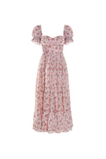Aileen Dress Alamour The Label Aileen Floral Pink Lace-Up Midi Dress | Afterpay | Zip Pay | Sezzle
