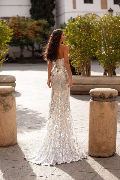 Malisa Sequin Gown - Silver Alamour Made-To-Order Malisa Silver Sequin Gown | Afterpay | Klarna | Zip Pay