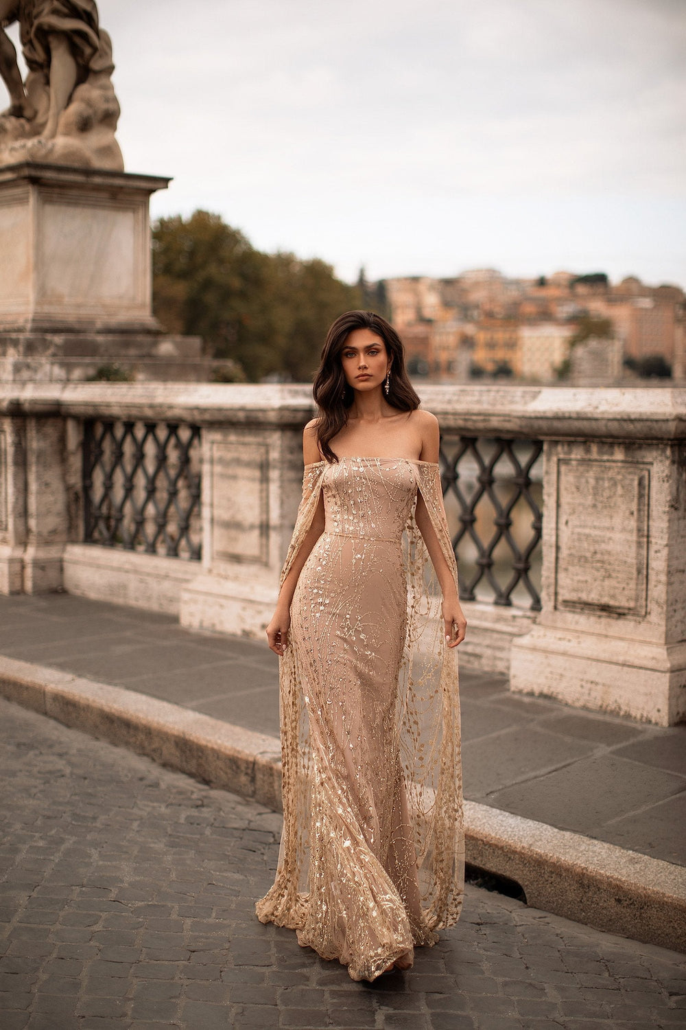 Roselyn - Gold Alamour The Label Roselyn - Gold Off-Shoulder Gown | Afterpay | Zip Pay | Sezzle