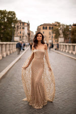 Roselyn - Gold Alamour The Label Roselyn - Gold Off-Shoulder Gown | Afterpay | Zip Pay | Sezzle