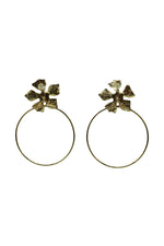 Jocelyn Gold Flower Hoops Earrings