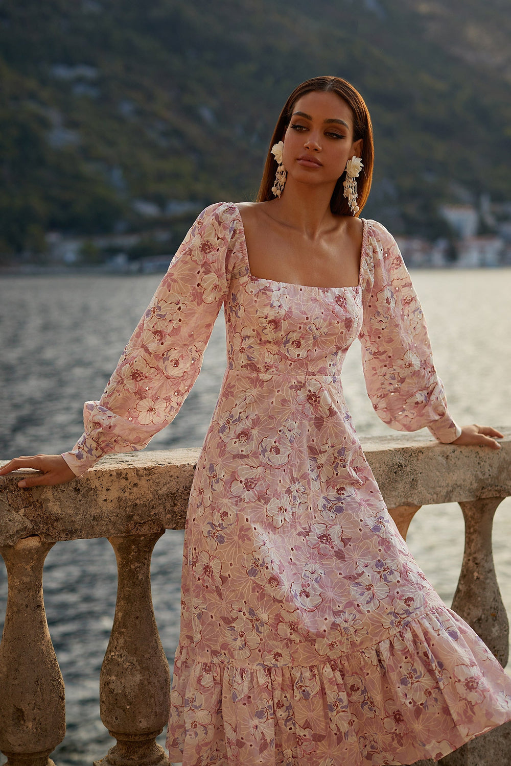 Sanela Dress Alamour The Label Sanela Long Sleeve Floral Midi Dress | Afterpay | Klarna | Zip Pay