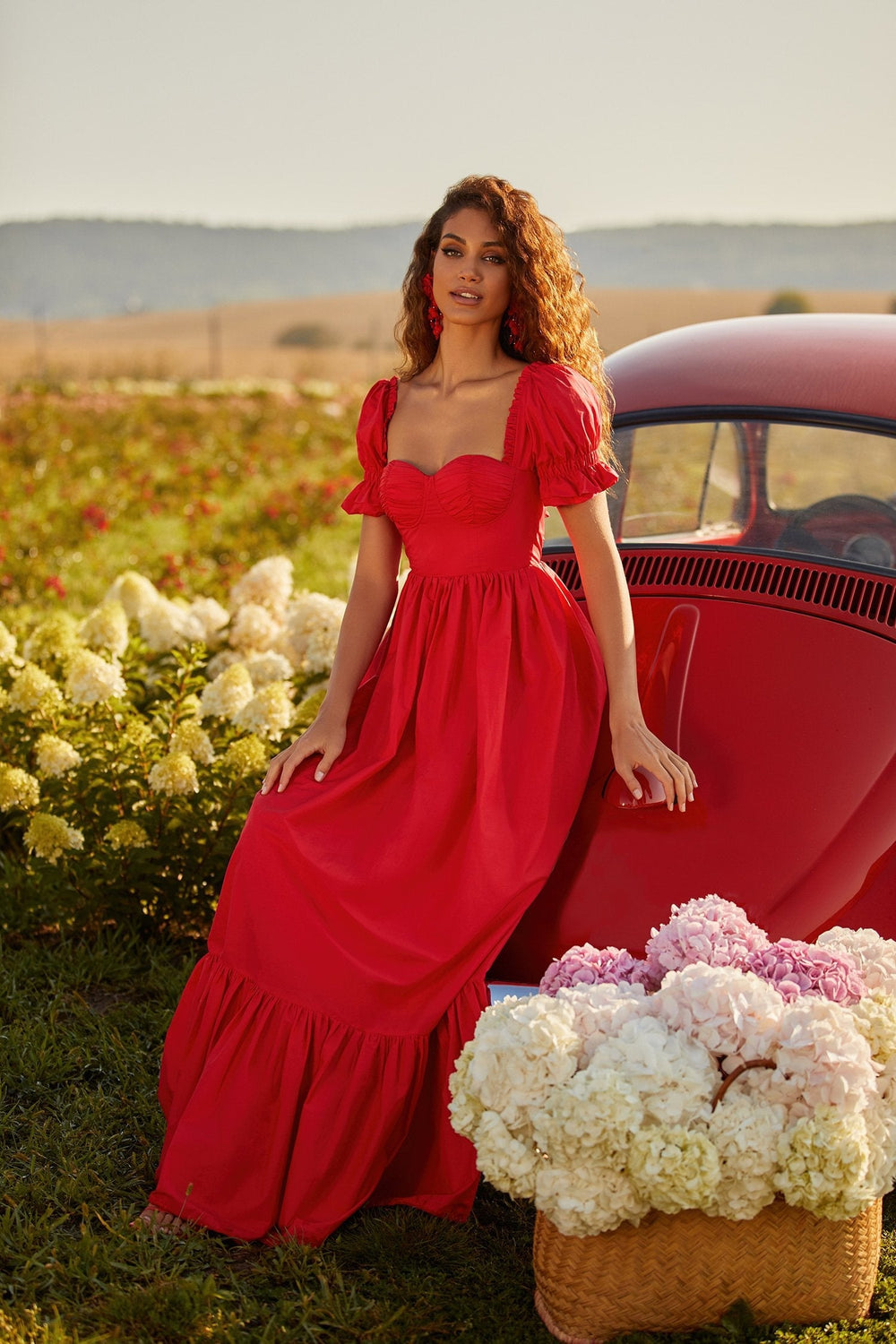 Noelle Dress Alamour The Label Noelle Red Poplin Maxi Dress | Afterpay | Zip Pay | Sezzle