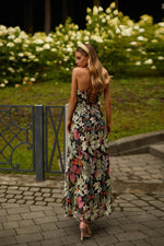 Odette Floral Embellished Midi Dress