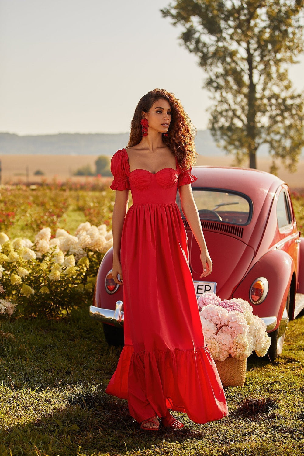 Noelle Dress Alamour The Label Noelle Red Poplin Maxi Dress | Afterpay | Zip Pay | Sezzle