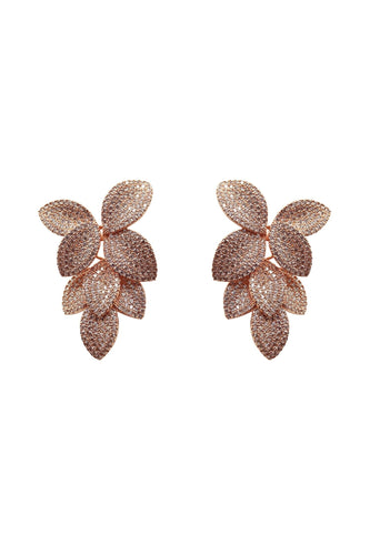 Galina Rose Gold Embellished Earrings
