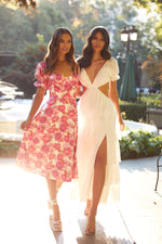 Perlita Dress Alamour The Label Perlita Pink Floral A-Line Dress | Afterpay | Zip Pay | Sezzle