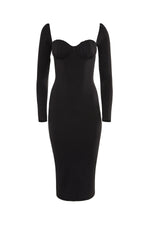 Claude Dress Alamour The Label Claude Black Long Sleeve Midi Dress | Afterpay | Zip Pay | Sezzle
