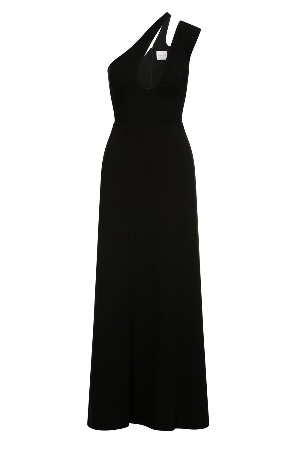 Marta Dress - Black One Shoulder Maxi Dress with Cut-Out & Side Slit