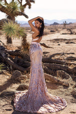 Sheyla Sequin Gown - Rose Gold Alamour The Label A&N Luxe Sheyla Rose Gold Sequin Gown | Afterpay | Zip Pay