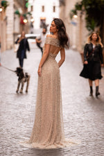 Elena - Gold Alamour The Label Elena Gold Beaded Gown | Afterpay | Zip Pay | Sezzle | Laybuy