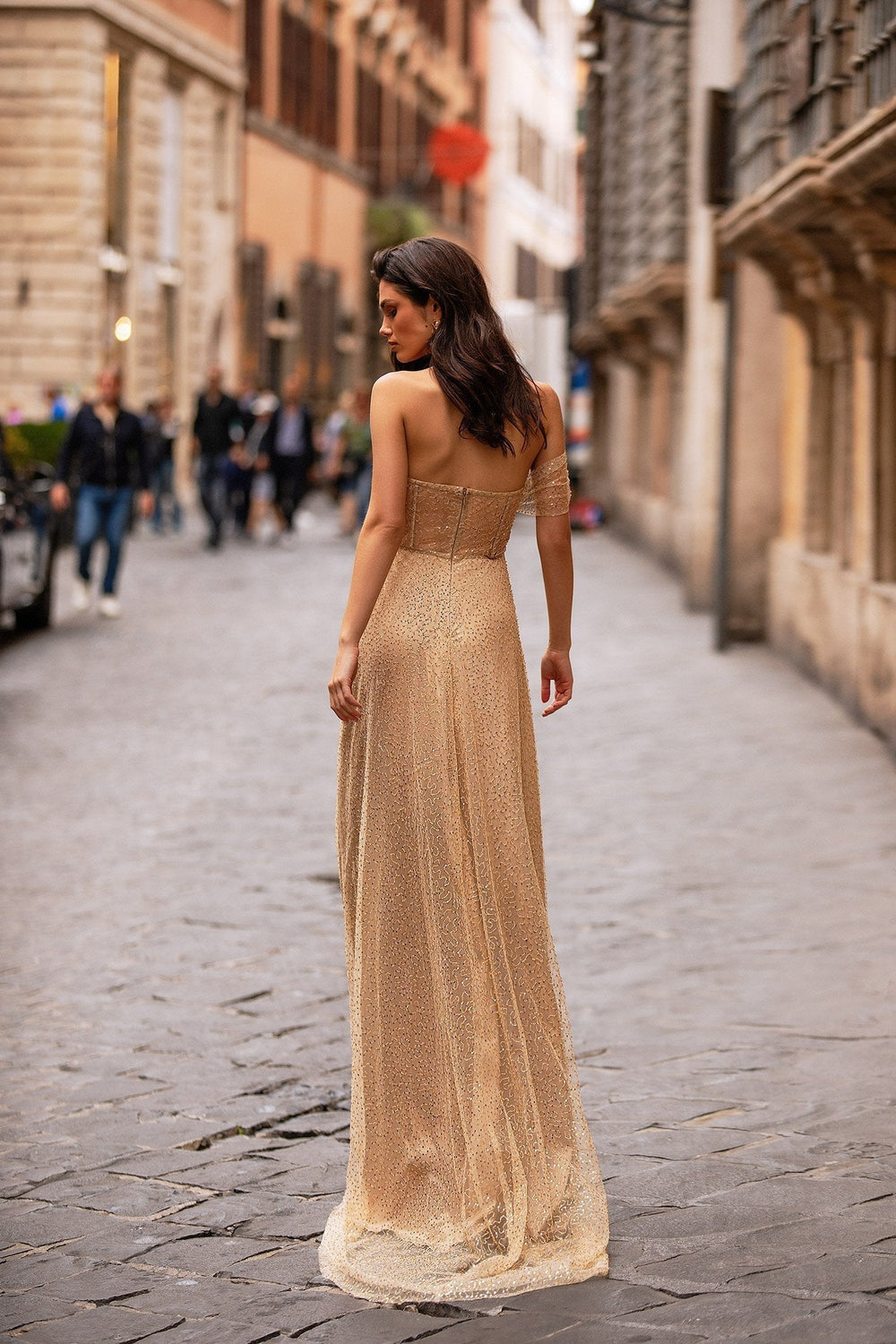 Rina - Gold Alamour The Label Rina Gold Beaded Gown | Afterpay | Zip Pay | Sezzle | Laybuy