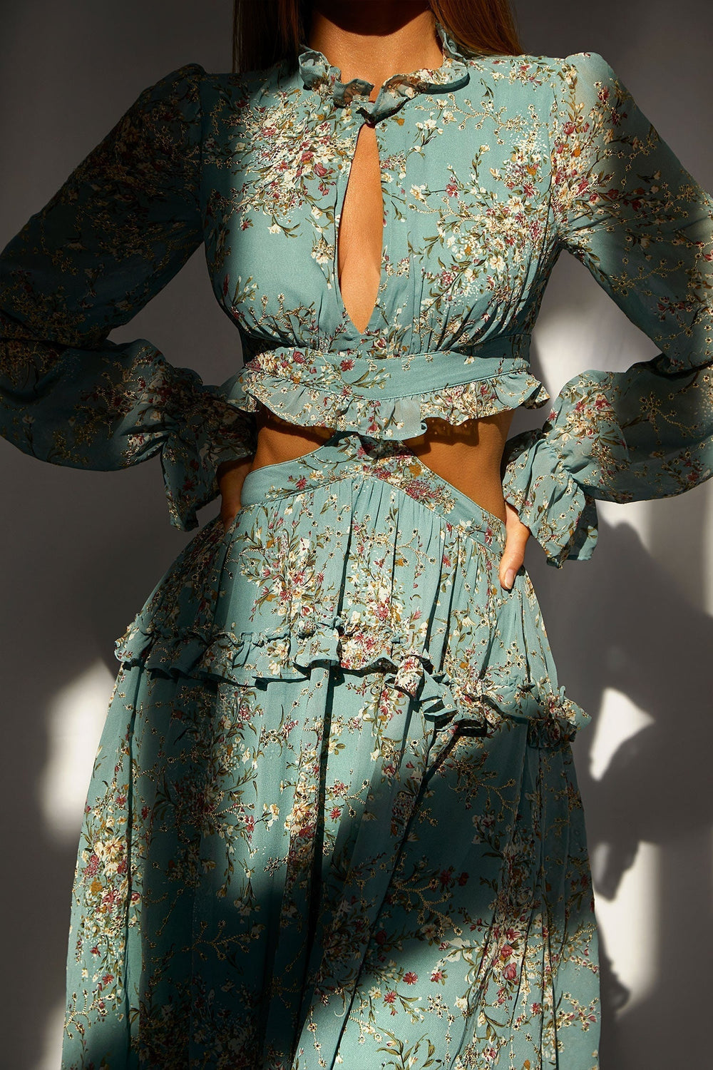 Adryana Dress Alamour The Label Adryana Cut-Out Floral Dress | Afterpay | Zip Pay | Sezzle | LayBuy