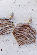 Elmira Gold Crystal Drop Earrings