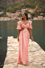 Dayanara San Gallo Pink Dress with Waist Cut-Outs